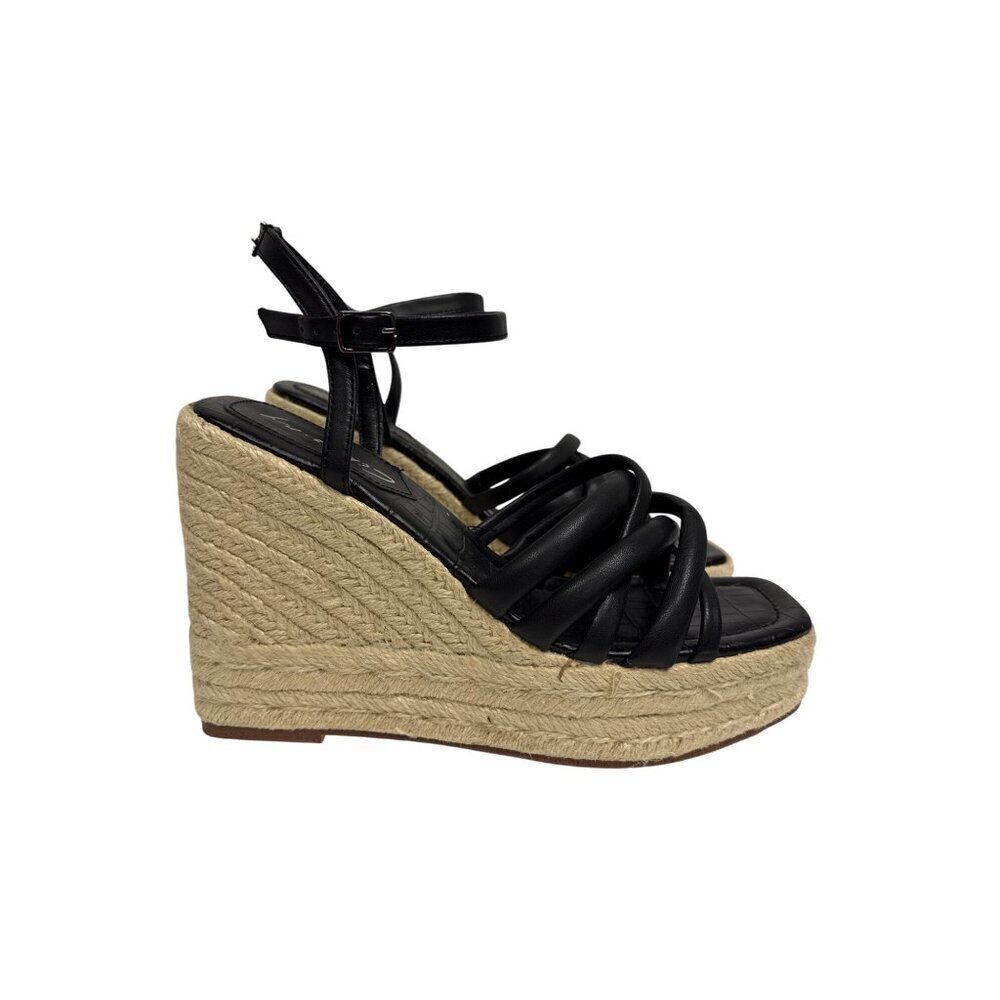 NEW Circus NY Sam Edelman Women's Sandals Wedge Black Platform Shoes Size 9